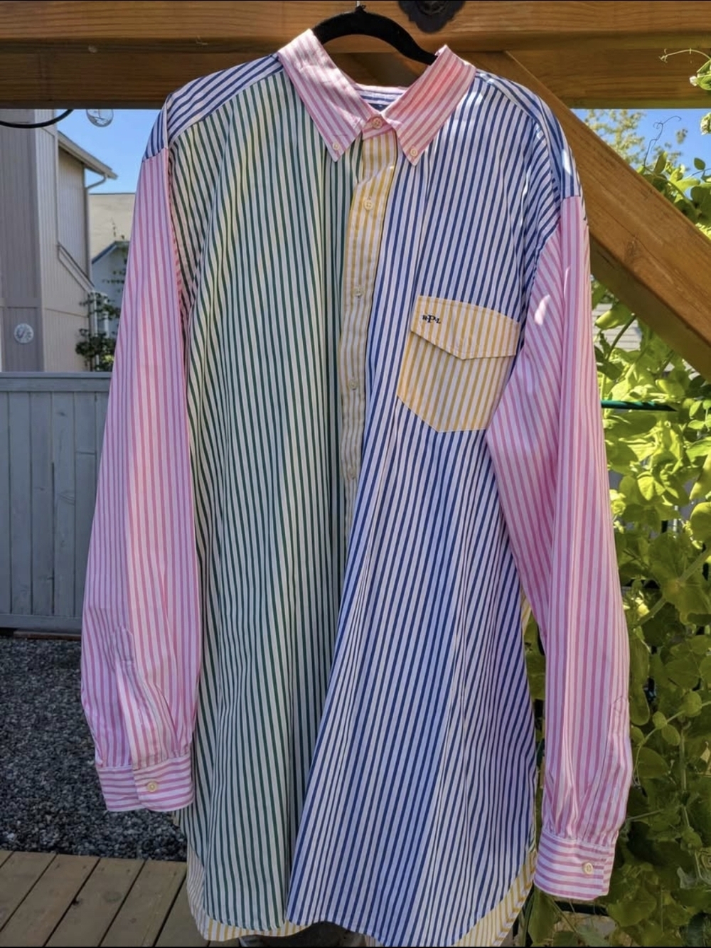 Ralph Lauren Multi-Striped Button-Down Shirt in Pink, Blue, Green, Yellow